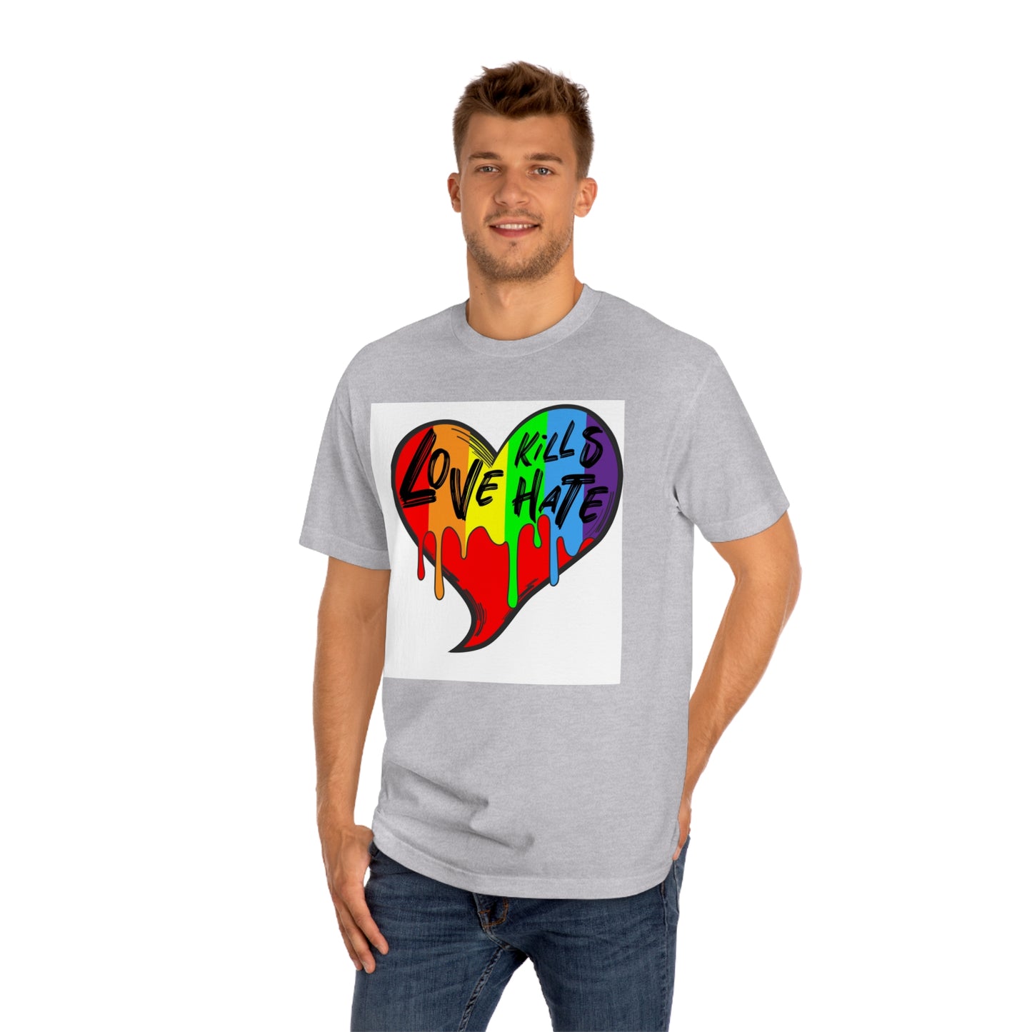 Love Kills Hate Heart Unisex Classic Tee