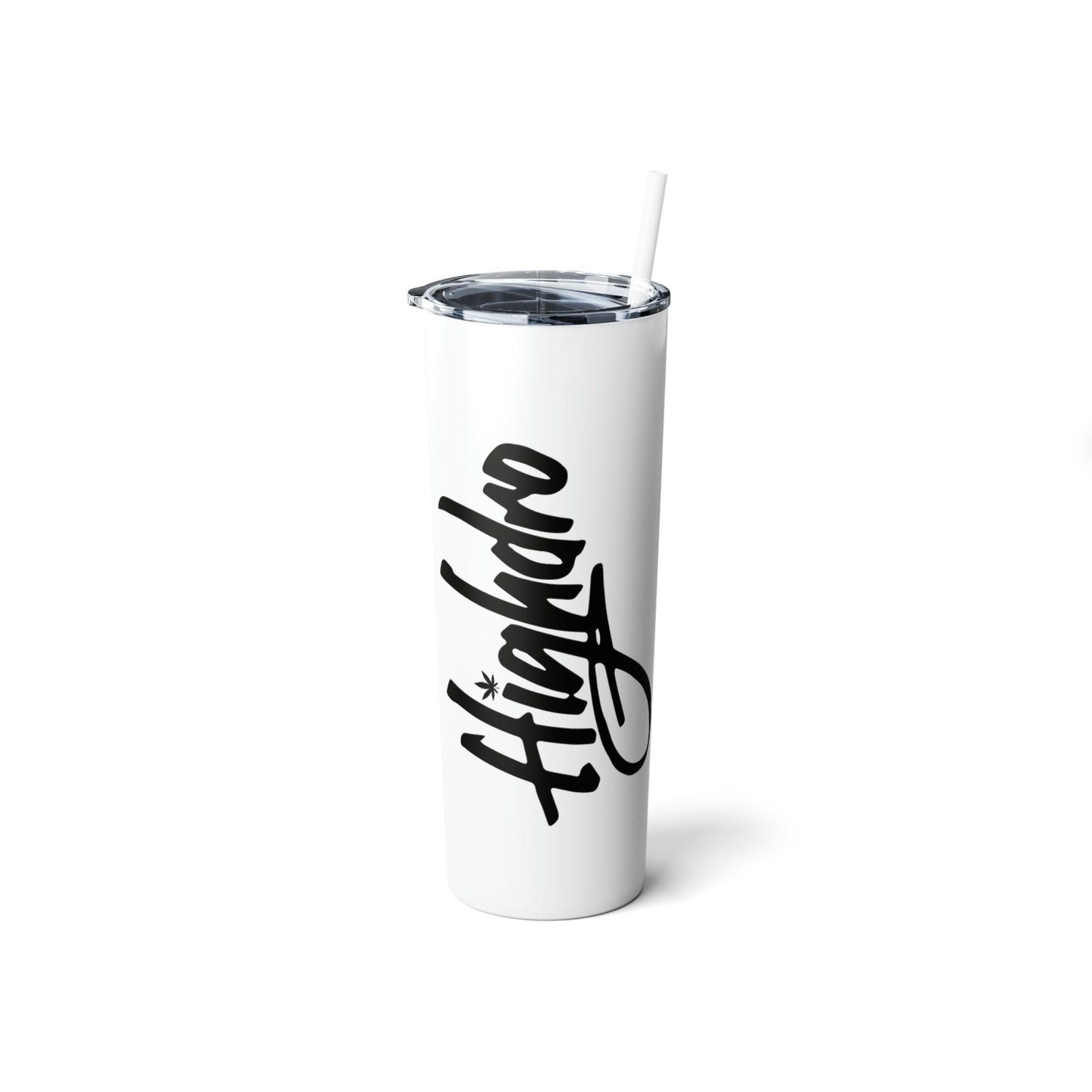 Highdro Skinny Steel Tumbler with Straw, 20oz