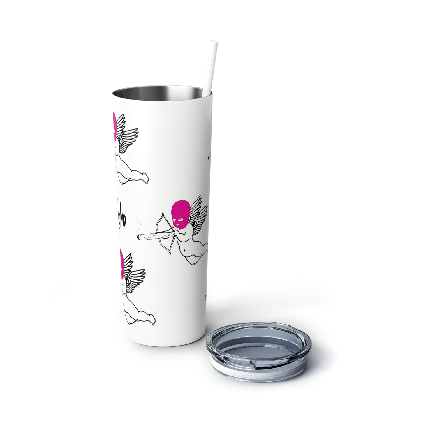 SLB/Highdro Skinny Steel Tumbler with Straw, 20oz