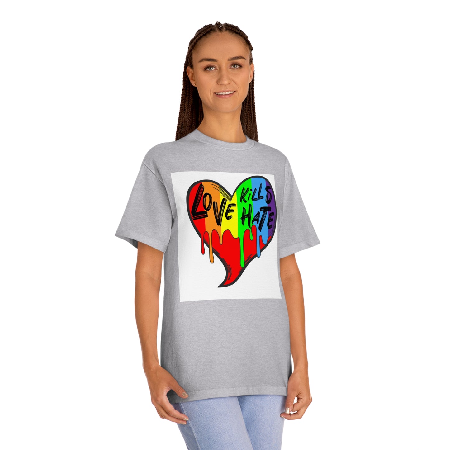 Love Kills Hate Heart Unisex Classic Tee