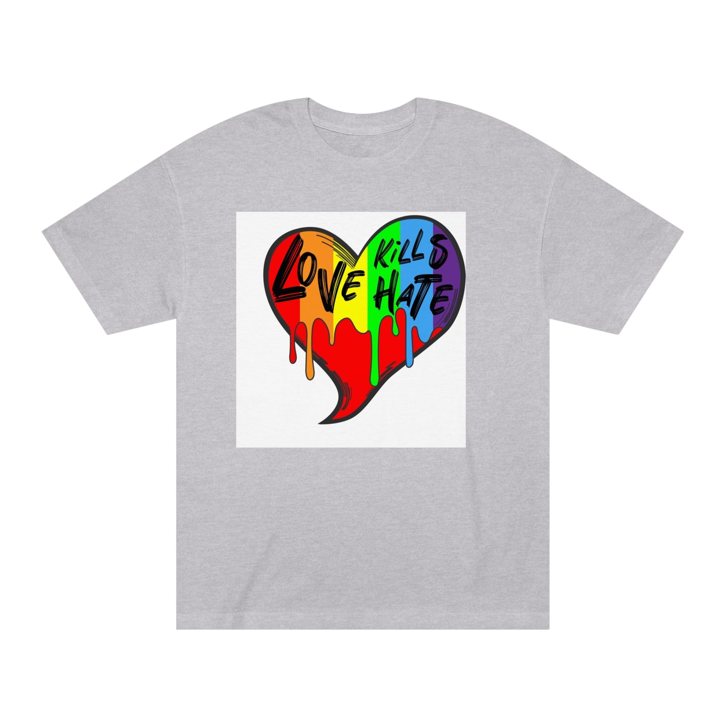 Love Kills Hate Heart Unisex Classic Tee